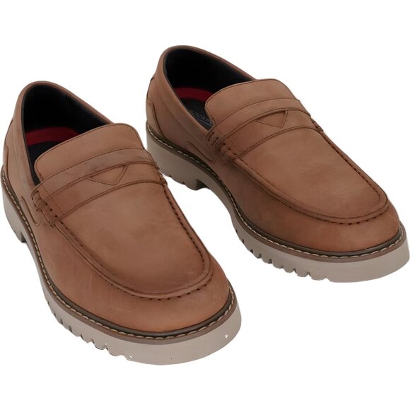 Rockport Men's Maverick Tan Penny Loafer in Excellent Condition 8.5M - Picture 1 of 6